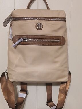 Giani Bernini Elegant Beige & Brown Women's Backpack